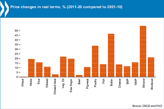 Agriculture: Higher Agriculture Commodity Prices Here to Stay, says OECD-FAO Report