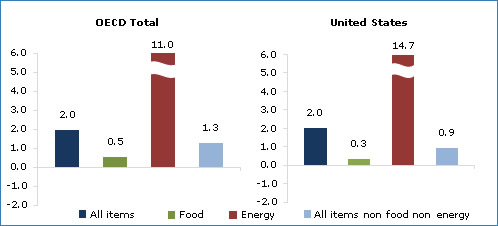  Annual Inflation Rate in OECD Eases Slightly to 2.0% in May 2010